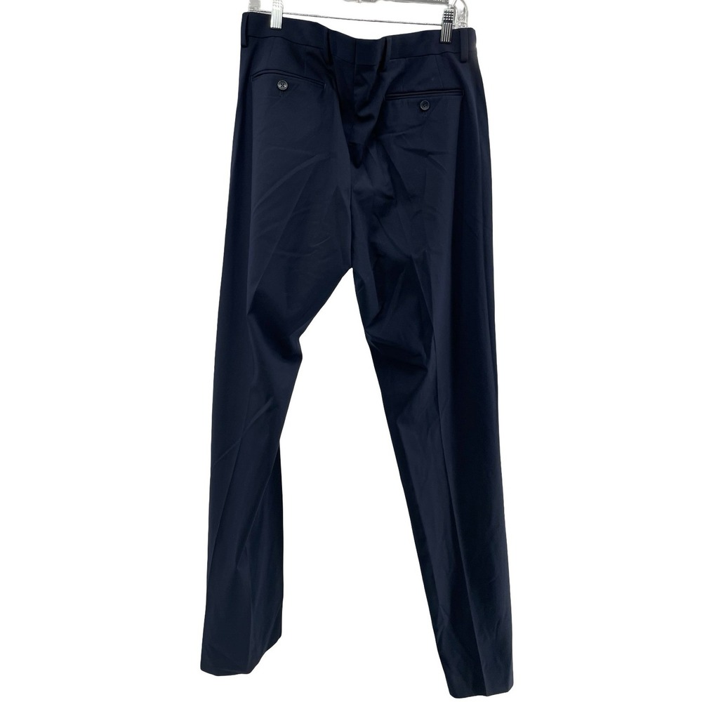 Murano Men's Dress Pants Alex Slim Fit Navy Blue Polyester 36x34